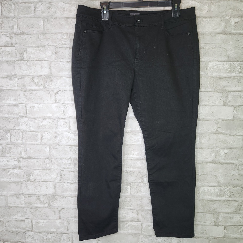 J. Jill Slim Ankle Jeans Black Authentic Fit Stretch Denim‎ Petite 14P